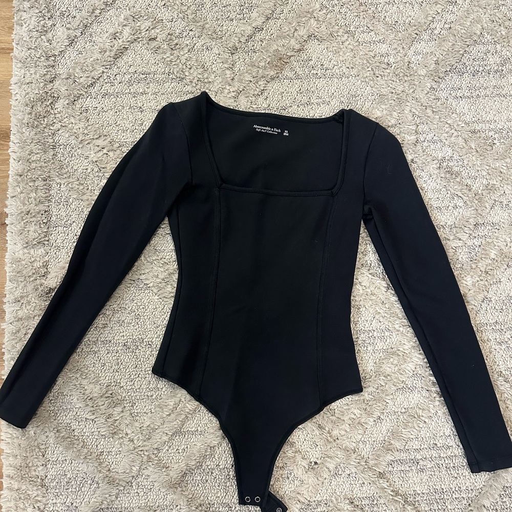Black Abercrombie Long Sleeve Bodysuit